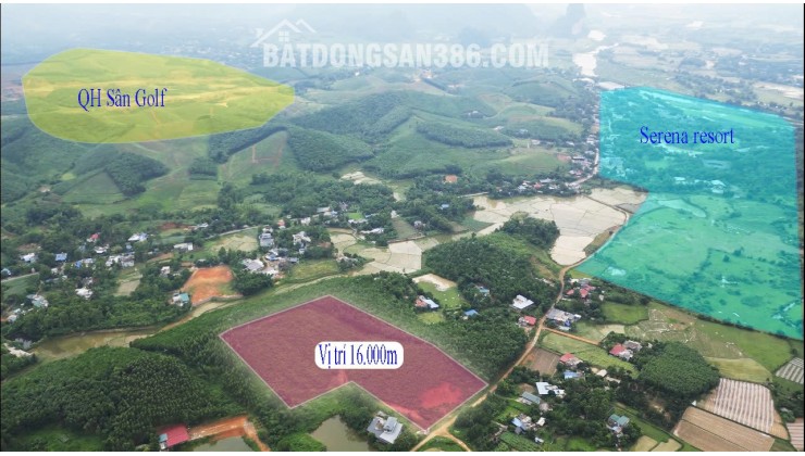 bán đất nghỉ dưỡng 1,6HA. 600k/m2. bám đường bê tông 50m, gần nghỉ dưỡng serena